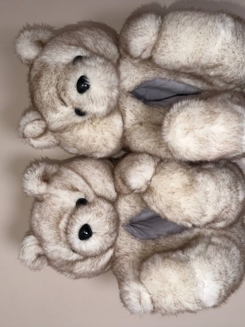 Konterfeit Luxury Teddy Bear Fur Slippers Toasted Marshmallow size S